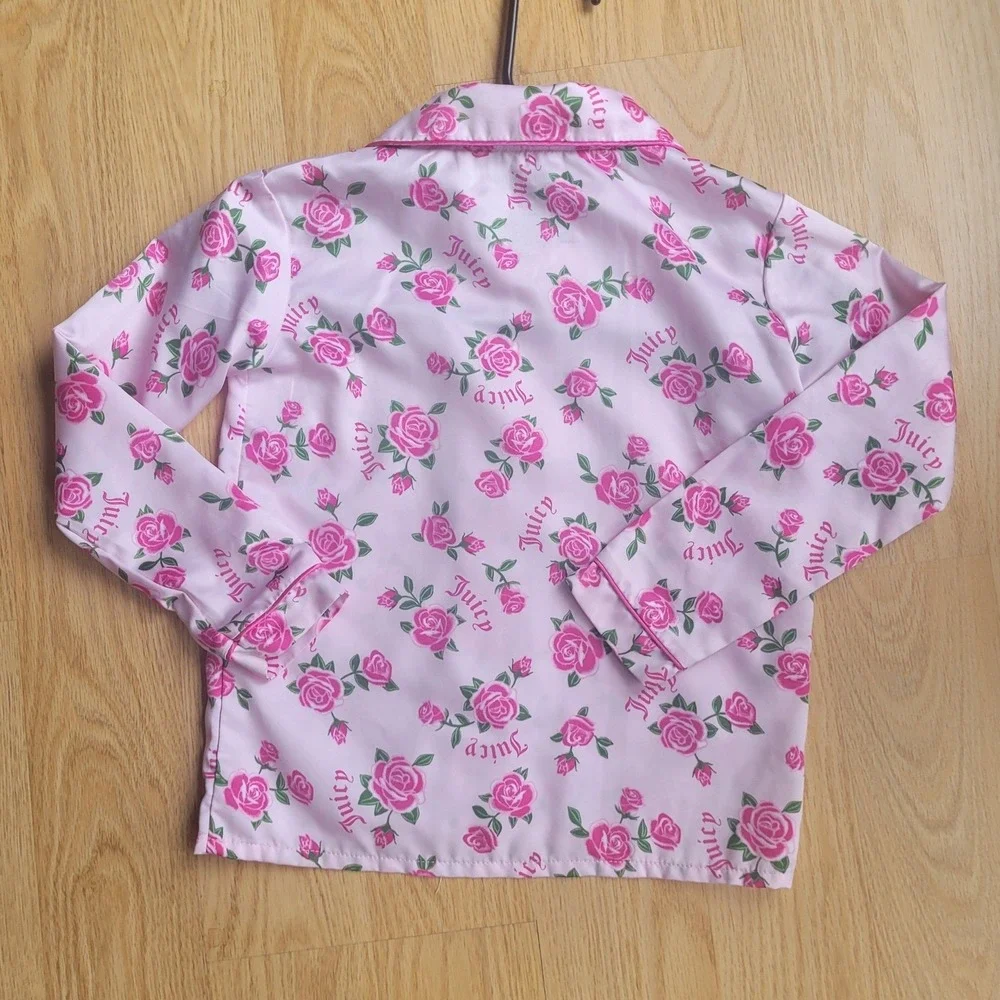 Juicy Couture Pink Rose Pajama Set‎ Sleepwear Girls 4/5